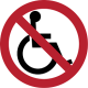 Not wheelchair accessible icon